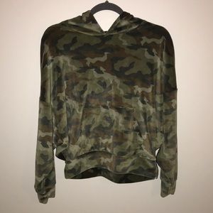American Eagle velvet camo hoodie